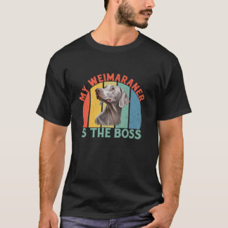 T-shirt Mon Weimaraner est Boss Weimaraner Long Sleeve T