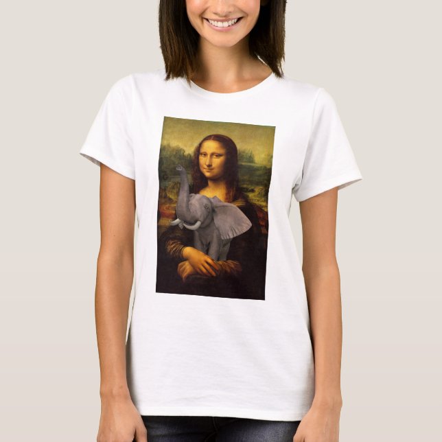 T-shirt Mona Lisa avec l'éléphant (Devant)