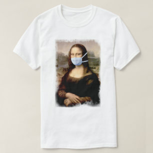 T-shirt Mona Lisa avec Masque Da Vinci se moquant des Arts
