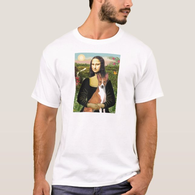 T-shirt Mona Lisa - Basenji 1 (Devant)