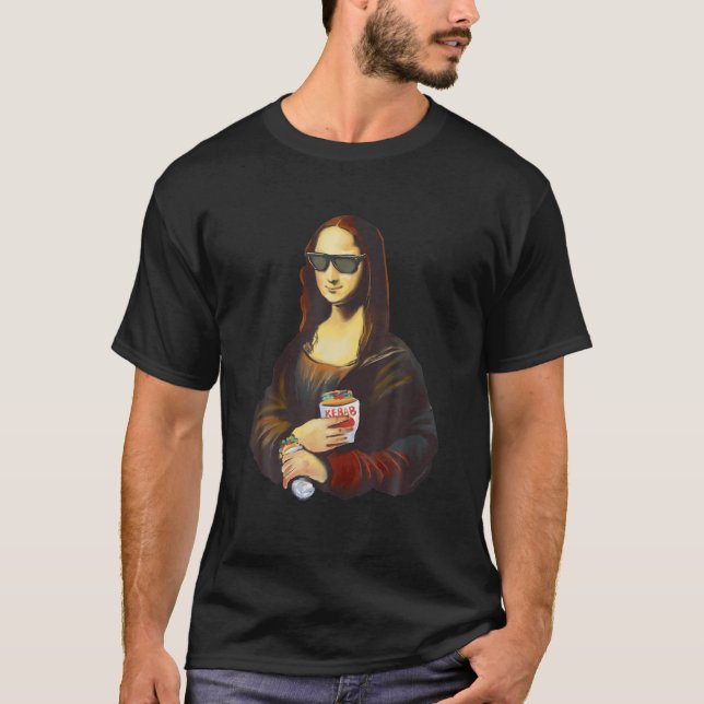 T-shirt Mona Lisa Leonardo Da Vinci Sunglass Kebab Art Pai (Devant)