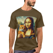 Mona Lisa peinture La Gioconda avec Chat