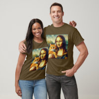 Mona Lisa peinture La Gioconda avec Chat