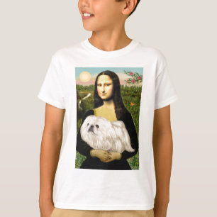 T-shirt Mona Lisa - Pekingese blanc (#4)