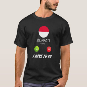 T-shirt Monaco Drapeau Souvenir Monaco Appelle
