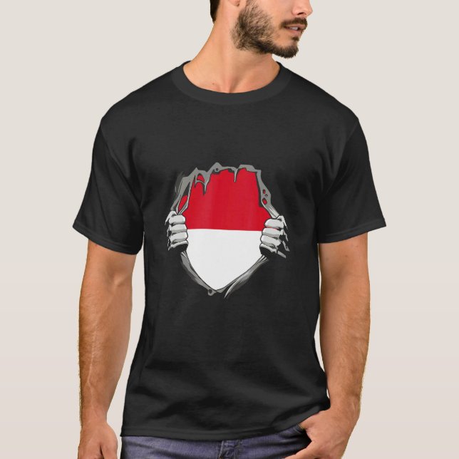 T-shirt Monaco Flag (Devant)