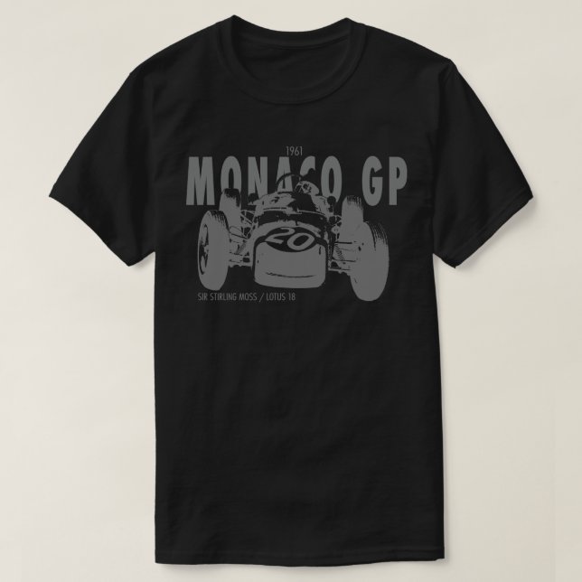T-shirt Monaco GP Sir Stirling Moss 1961 (Design devant)