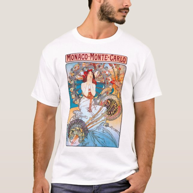 T-shirt Monaco, Monte-Carlo, Mucha (Devant)