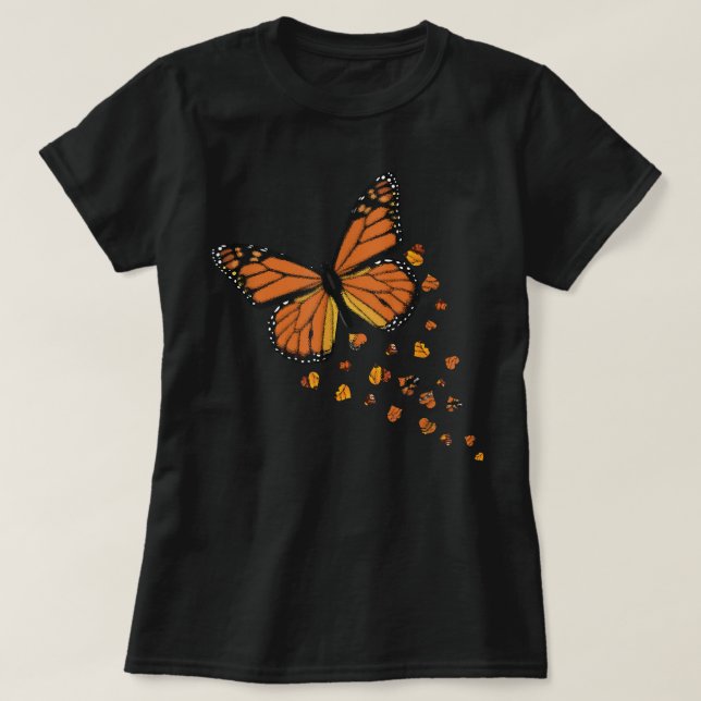 T-shirt Monarch Butterfly Love Heart T Gift for Women and  (Design devant)