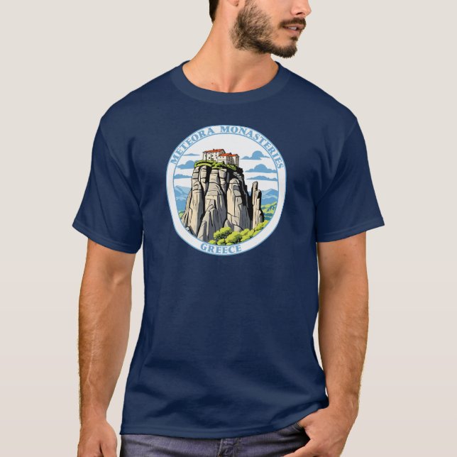 T-shirt Monastères de Meteora Grèce (Devant)