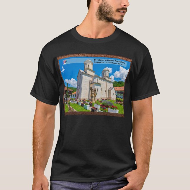 T-shirt MONASTÈRES SERBES - Monastère de Mileševa 2 (Devant)