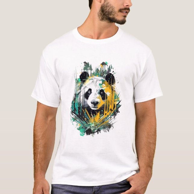 T-shirt Monde animal géant Panda découverte de beauté de l (Devant)