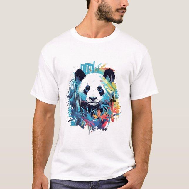 T-shirt Monde animal géant Panda découverte de beauté de l (Devant)