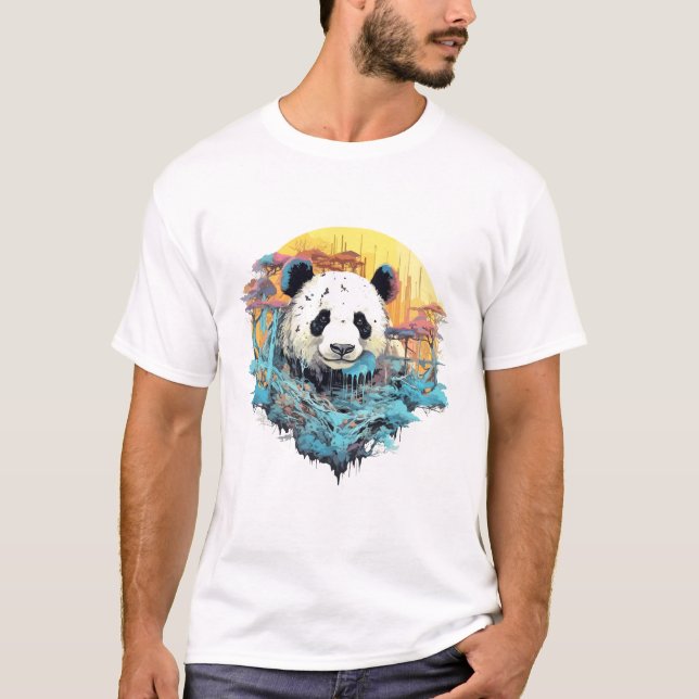 T-shirt Monde animal géant Panda découverte de beauté de l (Devant)
