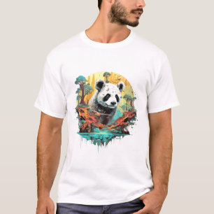 T-shirt Monde animal géant Panda découverte de beauté de l