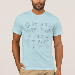T-shirt Monde de faune d'origami