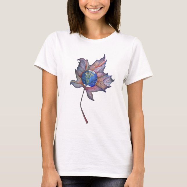 T-shirt Monde en maillot feuille d'érable (Devant)