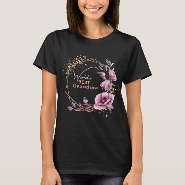 T-shirt Monde meilleur grand-mère (Devant)