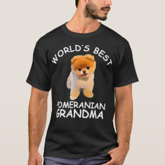T-shirt Monde meilleur grand-mère de Poméranie drôle chien
