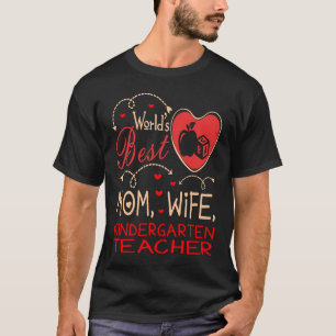T-shirt Monde meilleure maman femme maternelle Enseignant