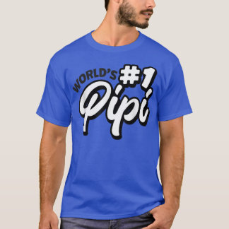 T-shirt Monde no 1 Pipi Fête des pères rétro meilleure Pip