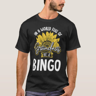 T-shirt Monde Plein de grand-mères être un Bingo Gif