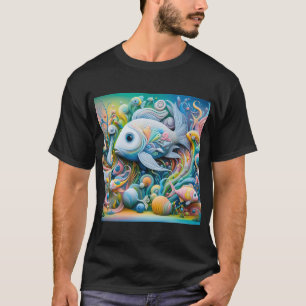 T-shirt Monde sous-marin de conte de fées en couleurs