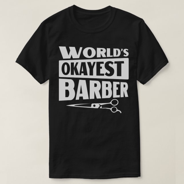 T-shirt Mondes de coiffeur le plus bon (Design devant)