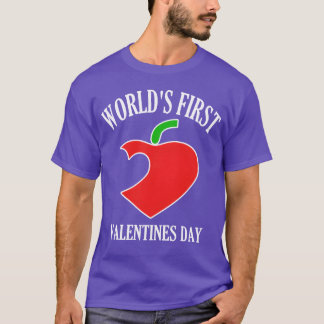 T-shirt Mondes drôles Premier jour de la Saint-Valentin no