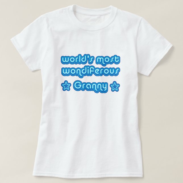 T-shirt Mondes la plupart de mamie de Wondiferous (Design devant)