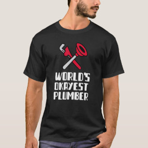 T-shirt Mondes Okayest Plumber Electrician Employé Blue C