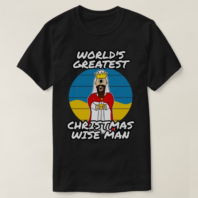 T-shirt Mondes plus grands Noël Sage Man Church Nativité (Design devant)