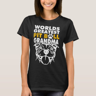 T-shirt Mondes plus grands Pit Bull Grand-mère Amoureux de
