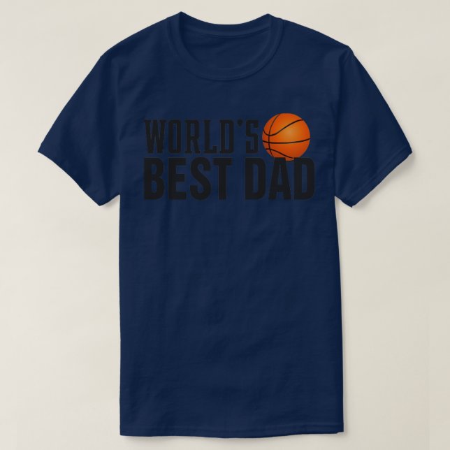 T-shirt Mondes simples meilleur papa typographie Basketbal (Design devant)