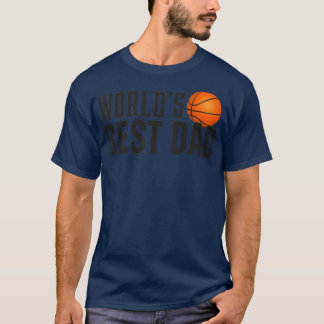 T-shirt Mondes simples meilleur papa typographie Basketbal