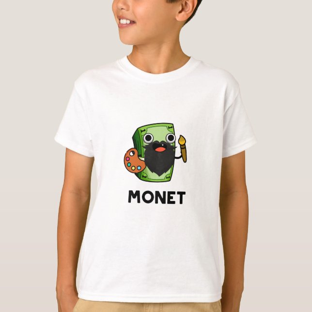 T-shirt Monet Cute Artiste Argent Pun (Devant)
