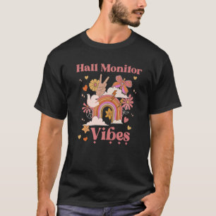 T-shirt Moniteur Hall Vibes École Super Rétro Boho Rainbo