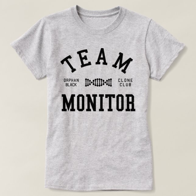 T-shirt Moniteur noir orphelin d'équipe (Design devant)