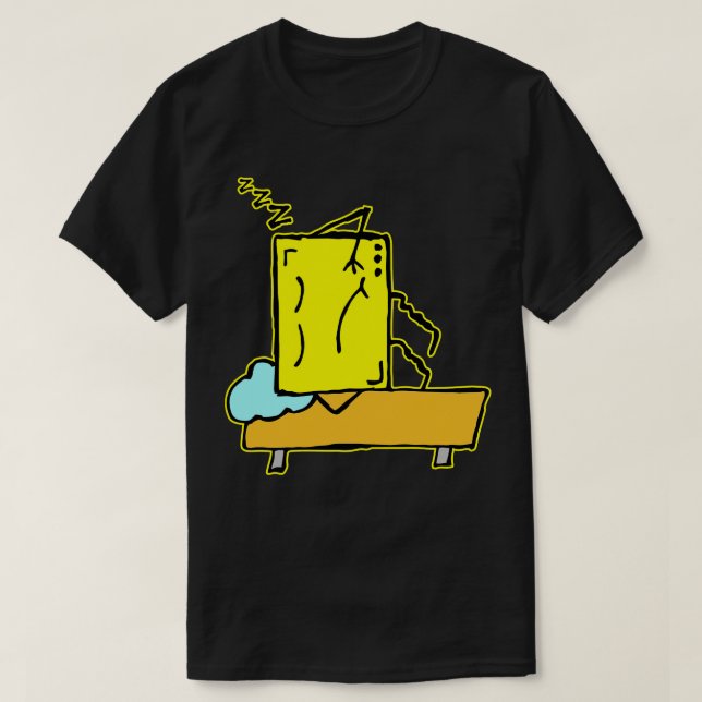 T-shirt Moniteur s'est endormi Ordinateur Nerd (Design devant)