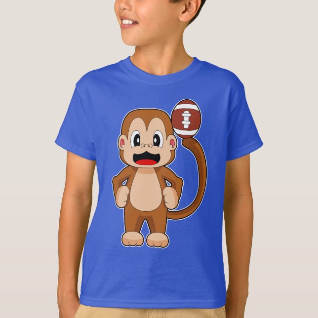 T-shirt Monkey American Football Sports (Devant)