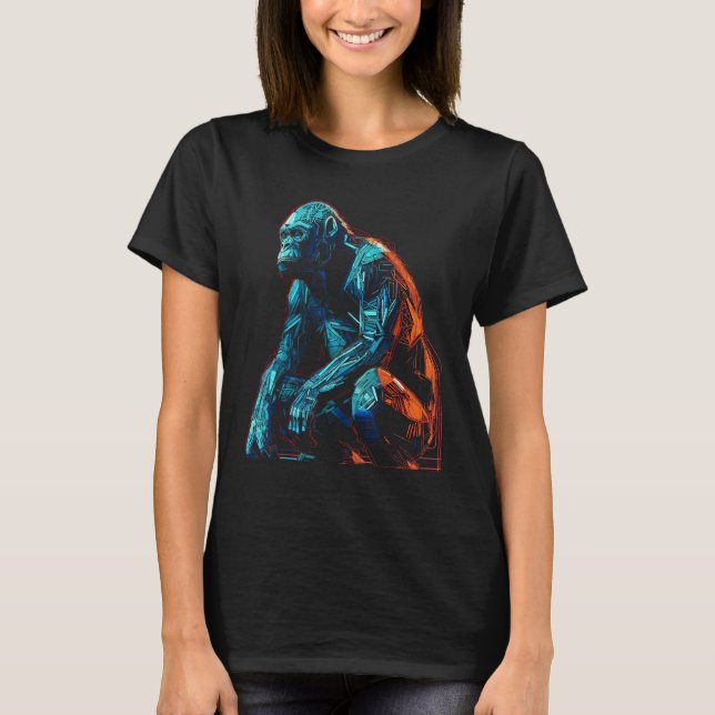 T-shirt Monkey artwork - animal art zoo gorilla (Devant)