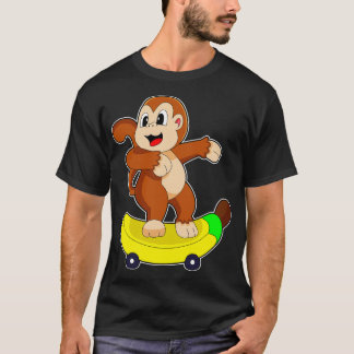T-shirt Monkey Banana Skateboard