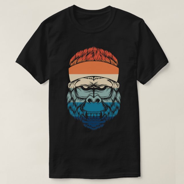 T-shirt Monkey Bigfoot Sasquatch singe business Triblend (Design devant)