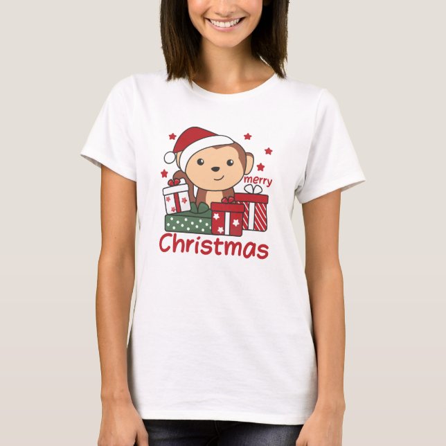 T-shirt Monkey Christma (Devant)