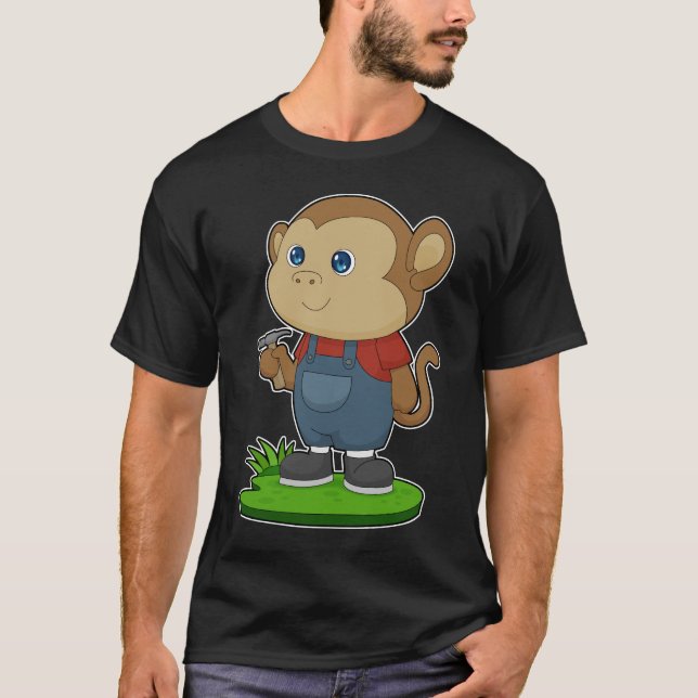 T-shirt Monkey Crafter Hammer (Devant)