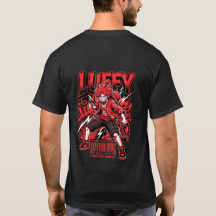 T-shirt Monkey D Luffy One Piece Vintage Bootleg Str Anime
