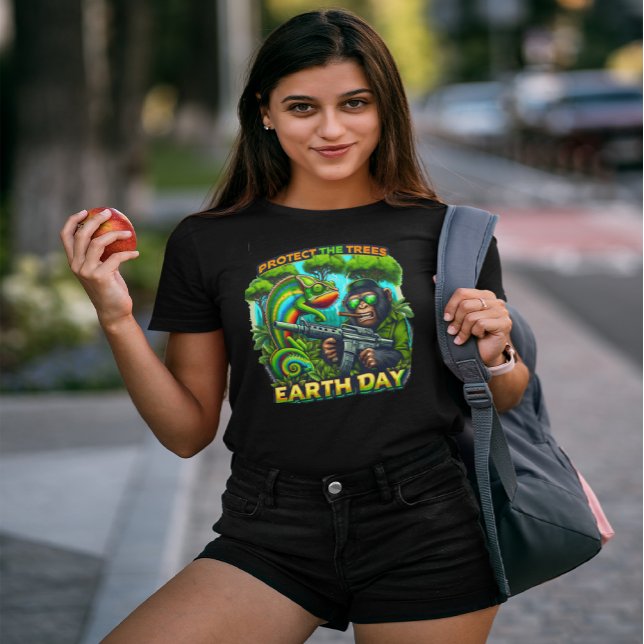 T-shirt Monkey espiègle et Chameleon Gunshow (Créateur téléchargé)