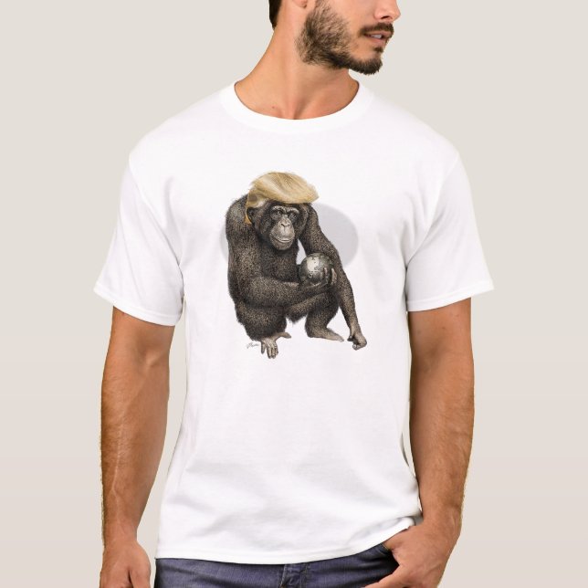 T-shirt monkey holding the (Devant)
