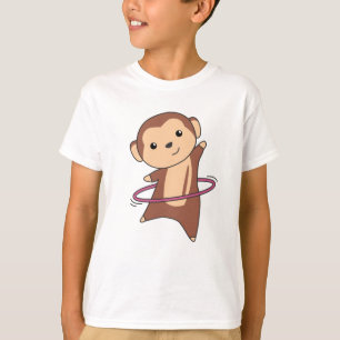 T-shirt Monkey Hullern Danser Danser Sport Pneus Huller