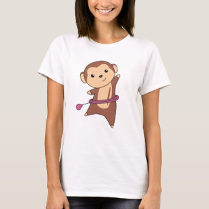 T-shirt Monkey Hullern Danser Danser Sport Pneus Huller